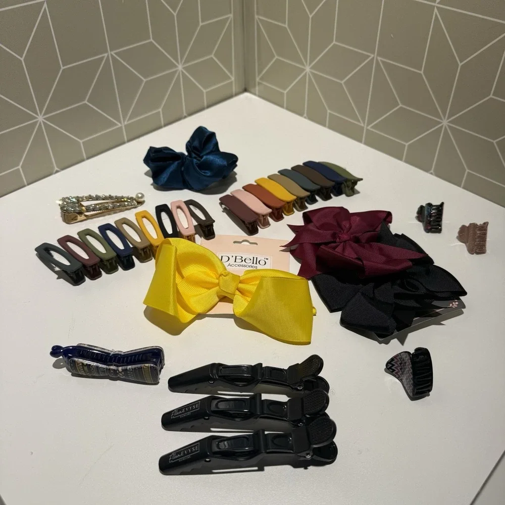 Hair Bows Clips Slides‎ Grips Accessories - Bundle